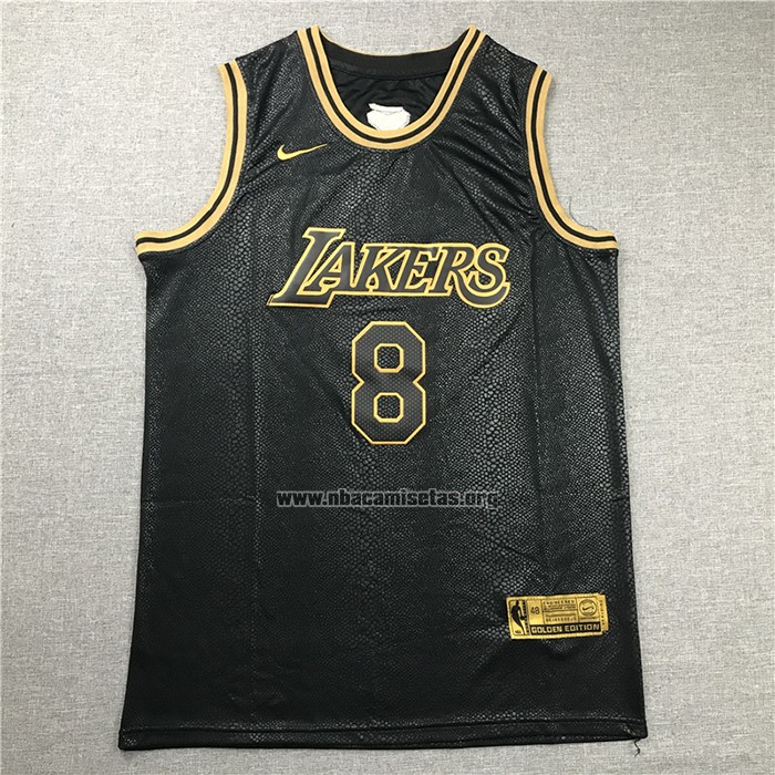 Camiseta Los Angeles Lakers Kobe Bryant NO 8 Ciudad 2017-18 Negro